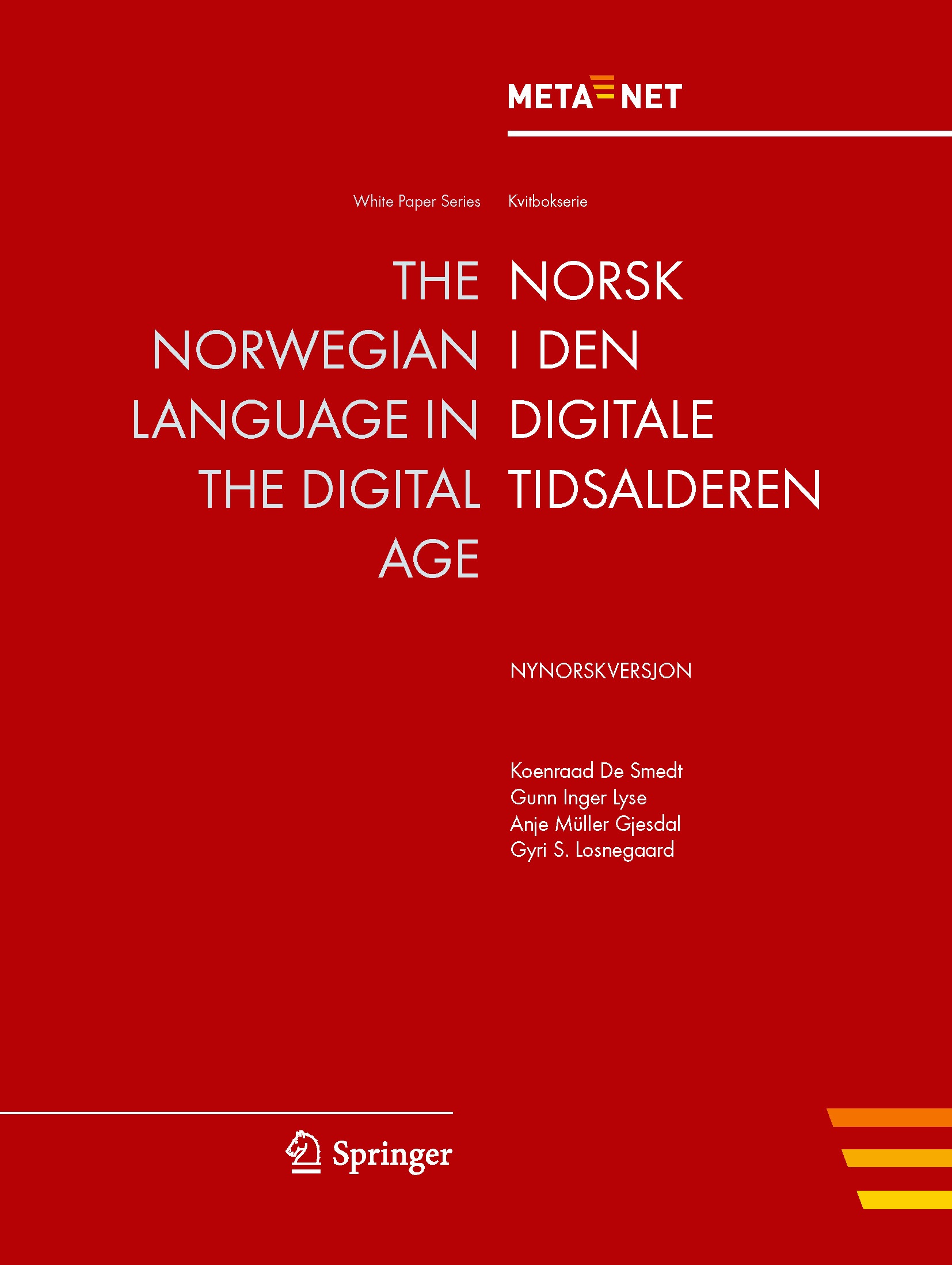 Cover of Norwegian whitepaper(Nynorsk Version)
